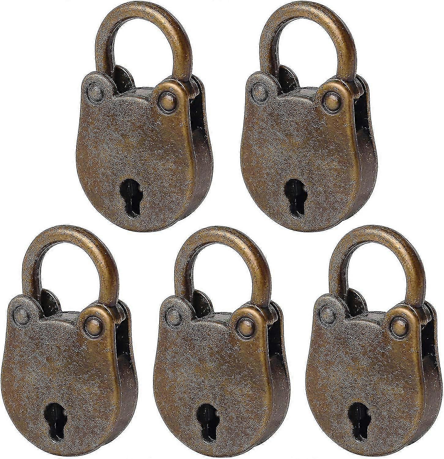العتيقة قفل 5 قطع أقفال صغيرة صغيرة قليلا خمر قفل مع مفتاح