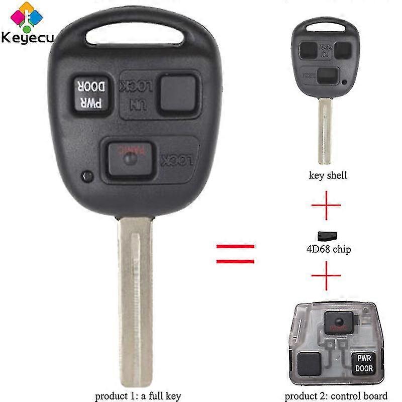 Replacement Remote Key With 3 Buttons 4d68 Chip 314.4mhz / Control Board Fob For Lexus Rx330 Rx350 Rx400h Rx450h Hyq12bbt