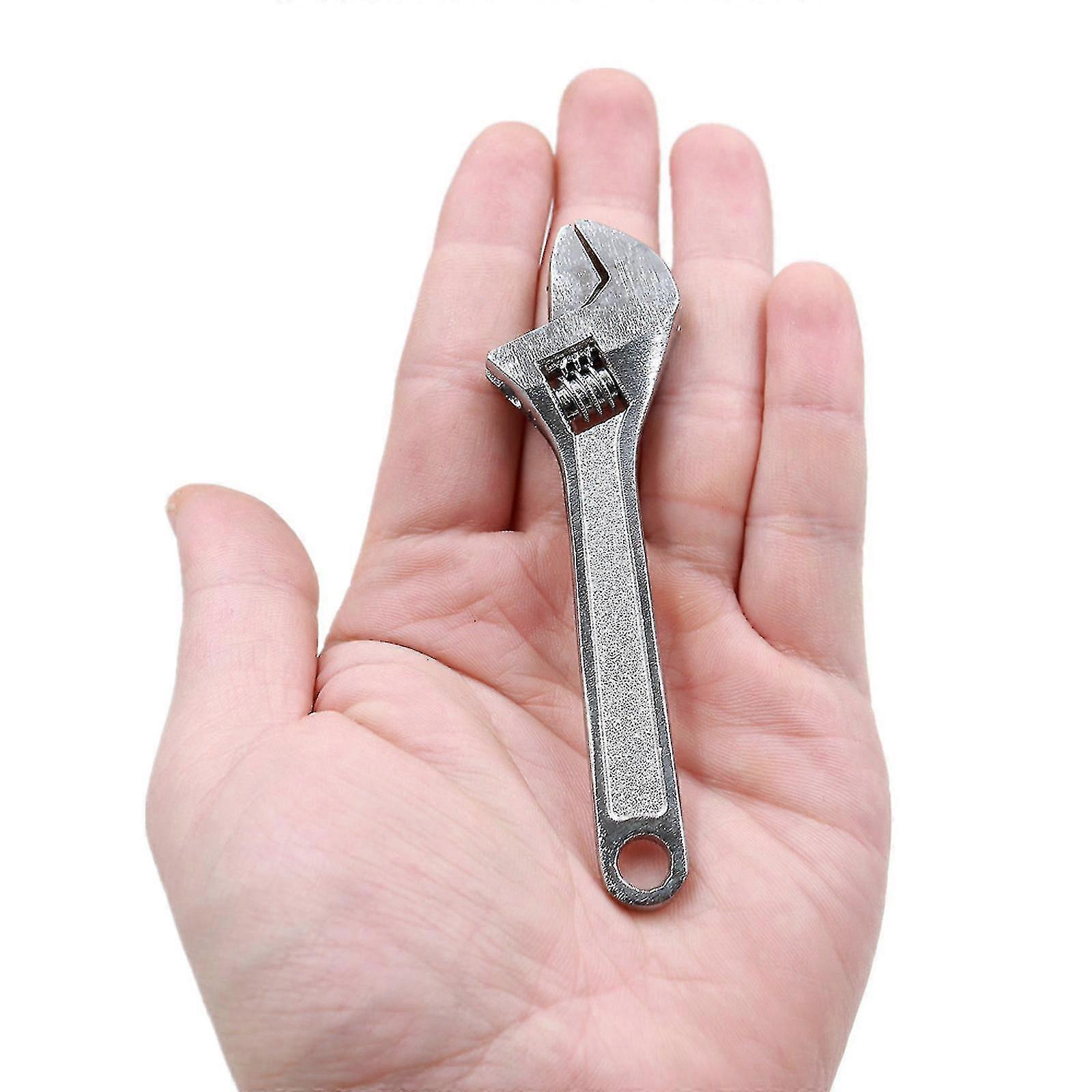 Mini Steel Wrench Open-end Wrench Keychain Adjustable 2.5-15 In Gifts X X