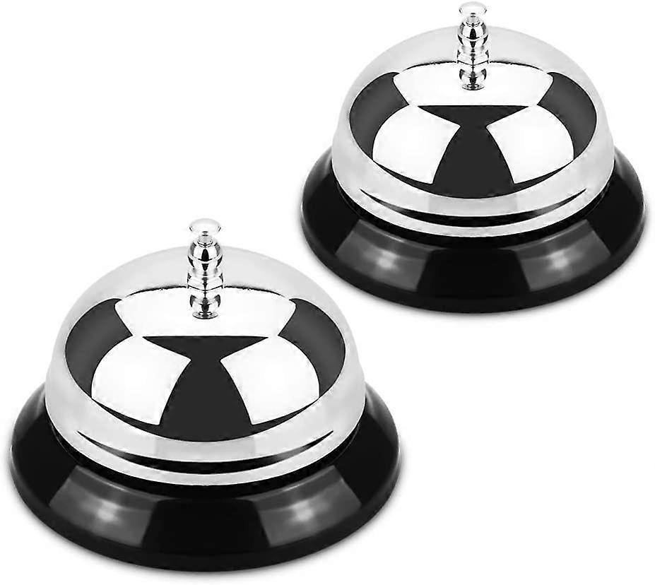 (3,35 polegadas de diâmetro) (Prata) (2 Pacotes) Chamada Bell, Campainha de Serviço para The Porter Kitchen Restaurante Bar Classic Concierge Hotel