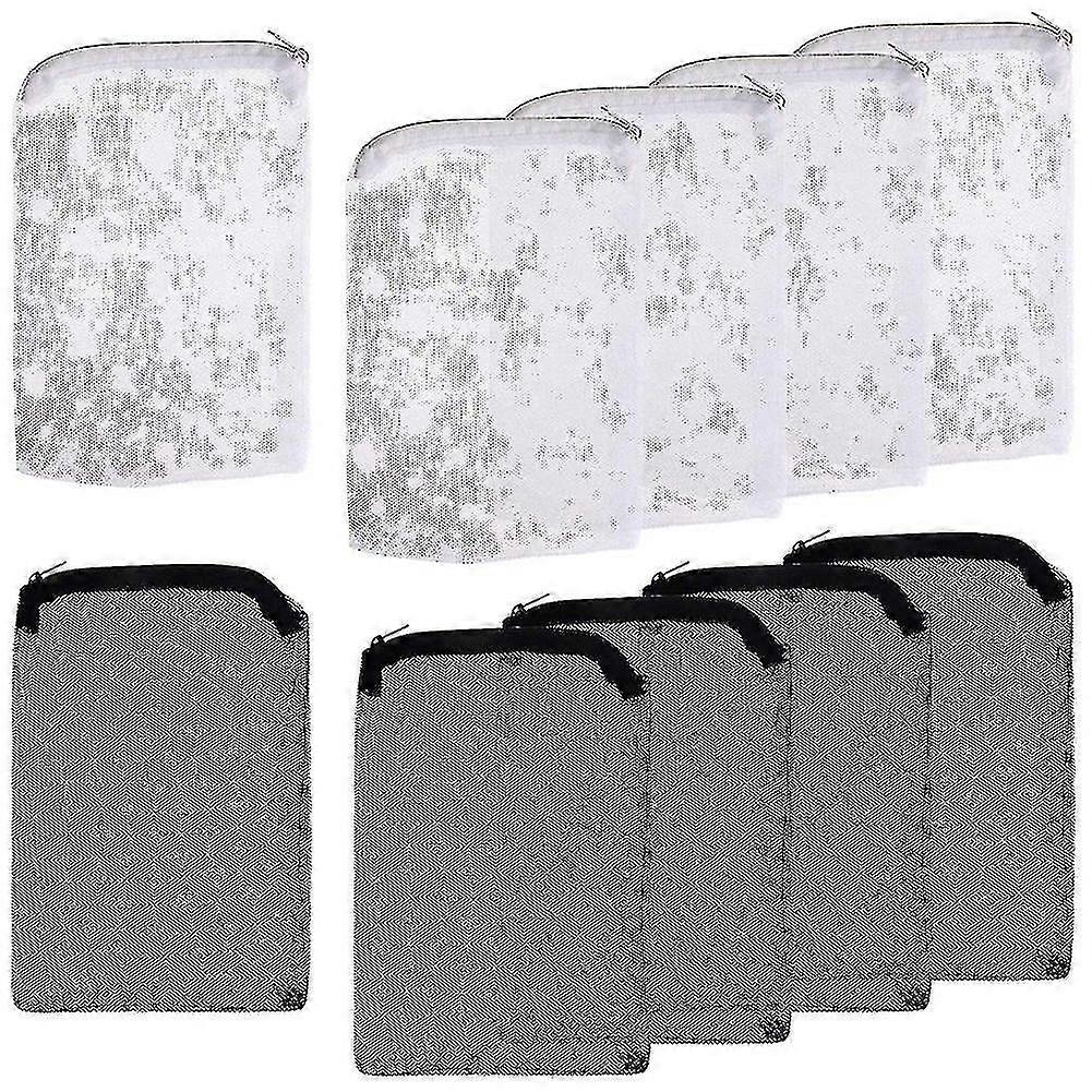 10ピース水族館フィルターバッグジッパーメッシュフィルター付きフィッシュタンクメディア