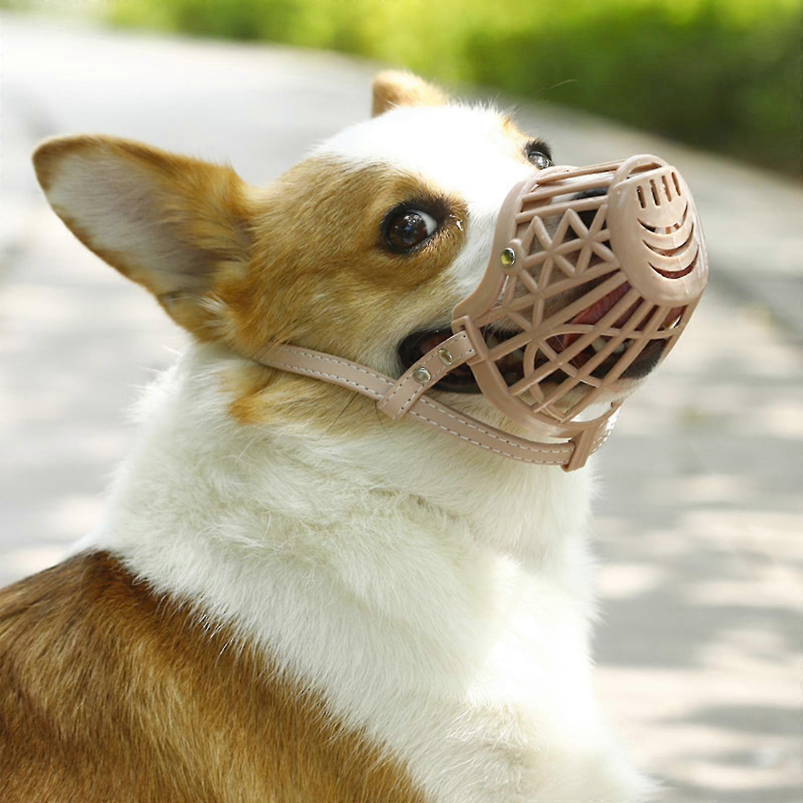 Dog Muzzles Hollow-out Plastic Muzzle Basket For Small Medium Dogs Training