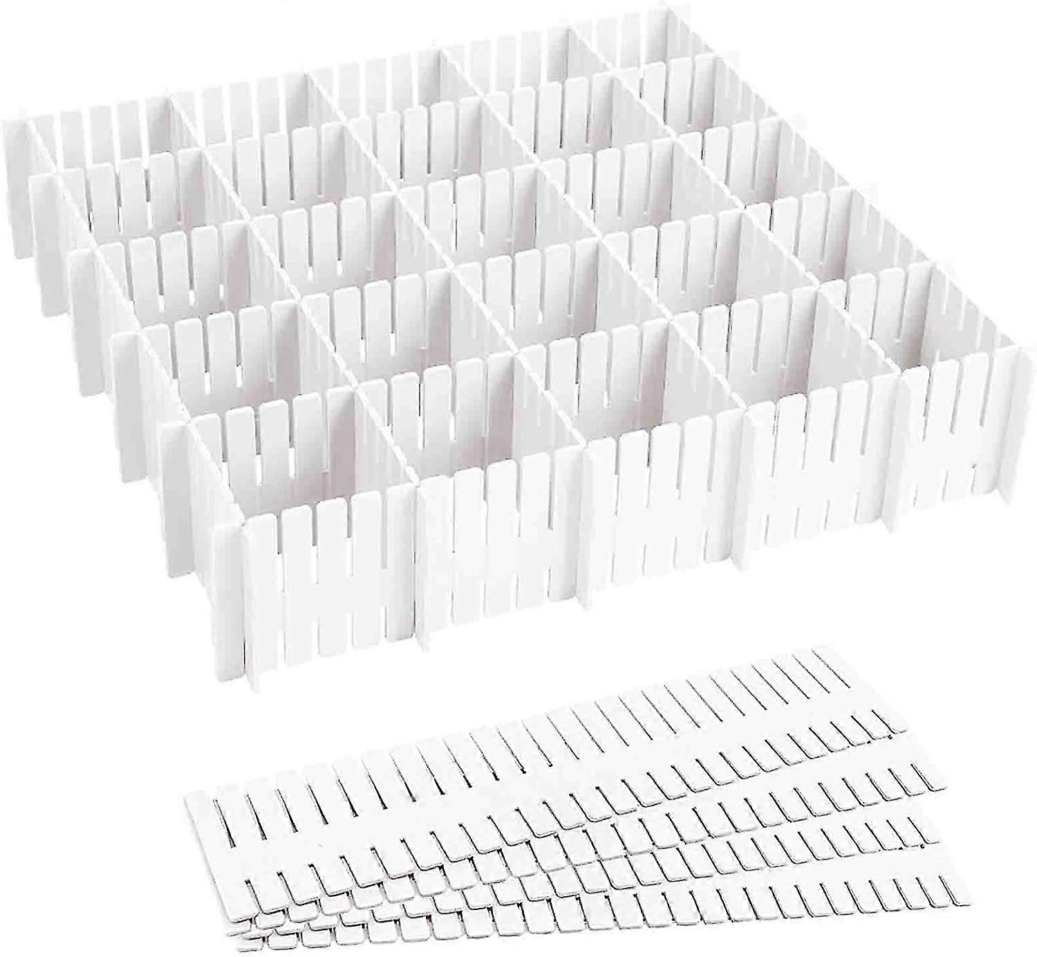 Drawer Divider - Set Of 16 Adjustable Dividers For Cupboards And Drawers