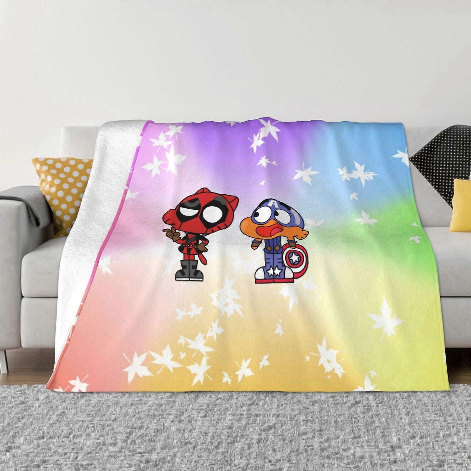 The Amazing World Of Gumball Ultra-Soft Micro Fleece Blanket Super Soft Throw Blanket Premium Silky Flannel Lightweight -KDE47771
