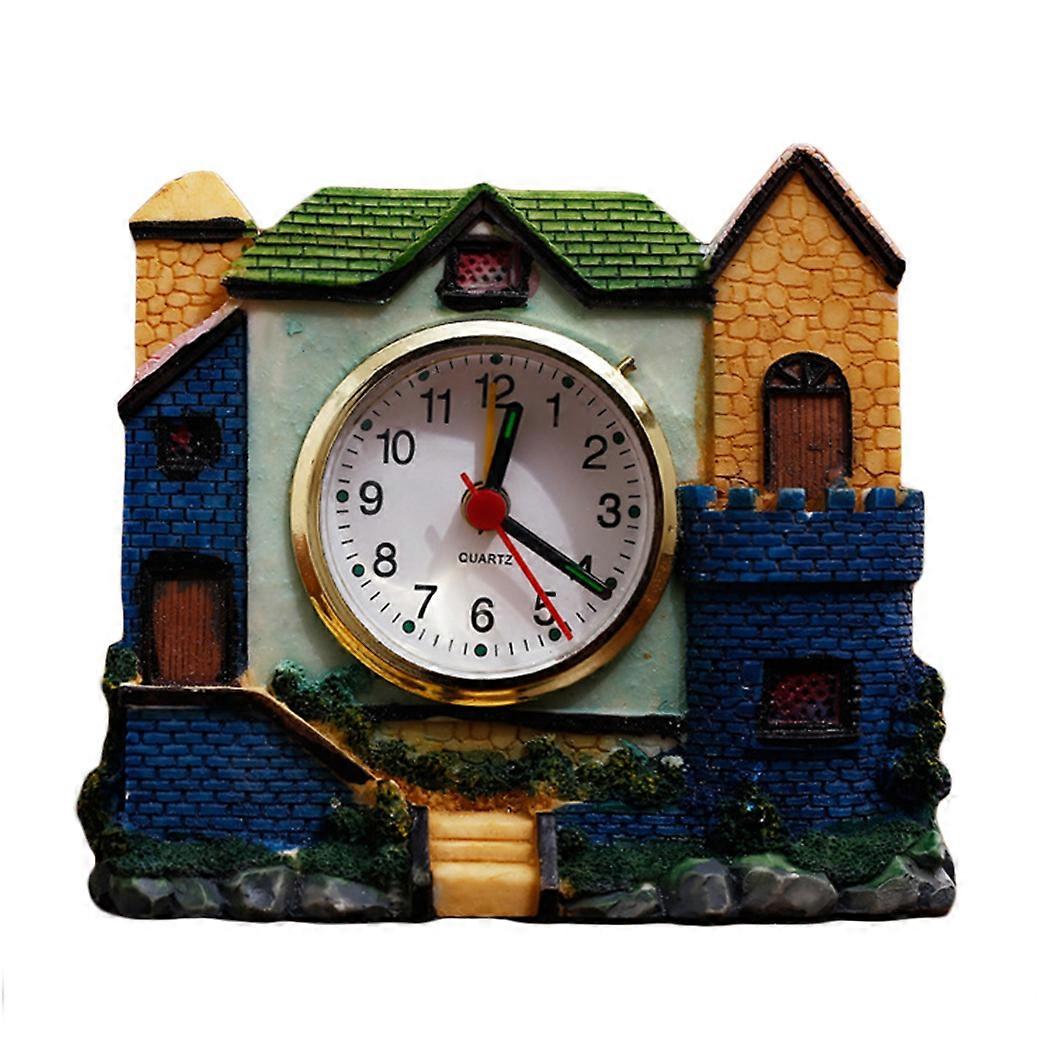 Castle small desk clock ornaments Scandinavian style alarm clock