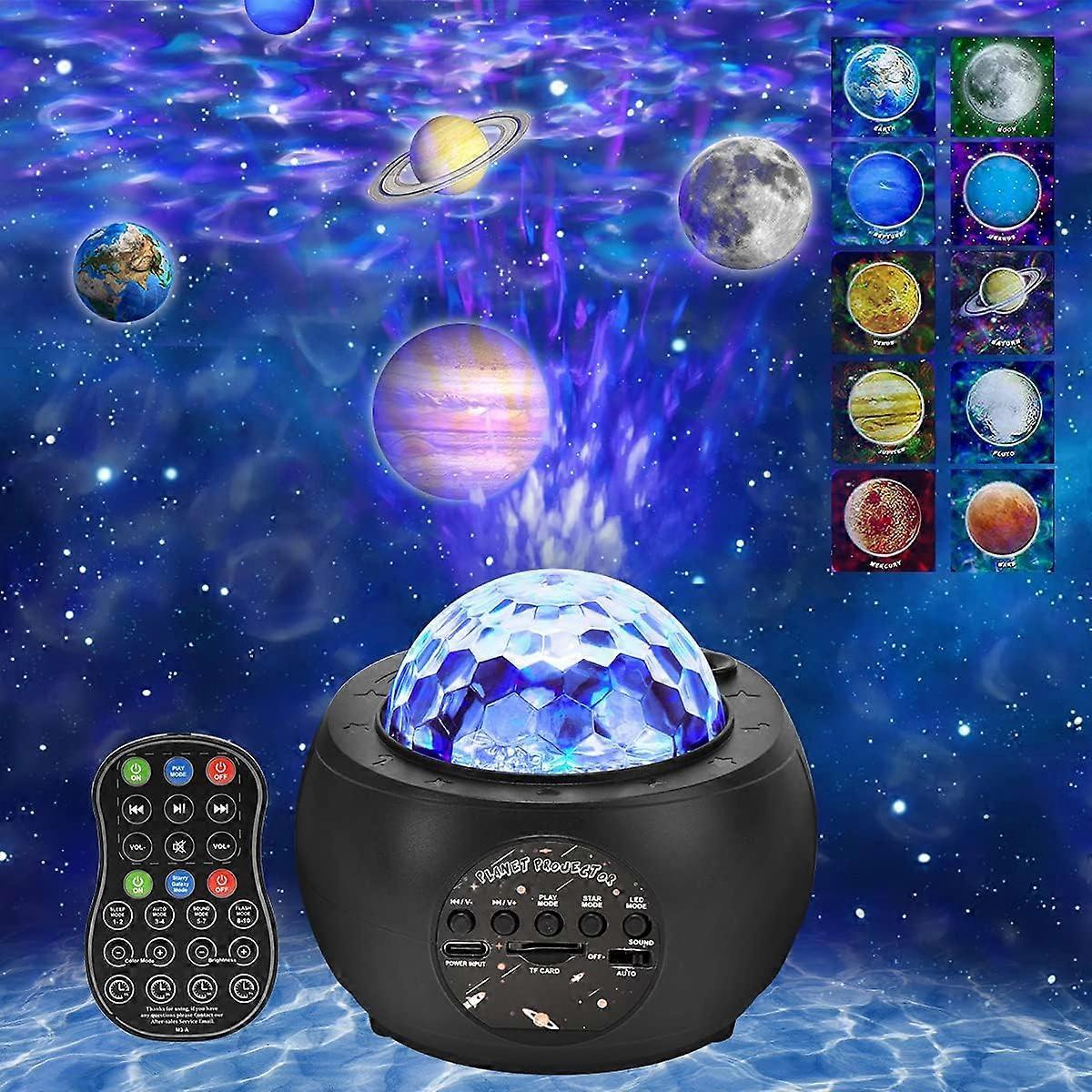 Starry Sky Projector Christmas Night Light Kids LED Star Projection Galaxy Projector Lamp with Remote Control Timer Music Speaker Player for Christmas