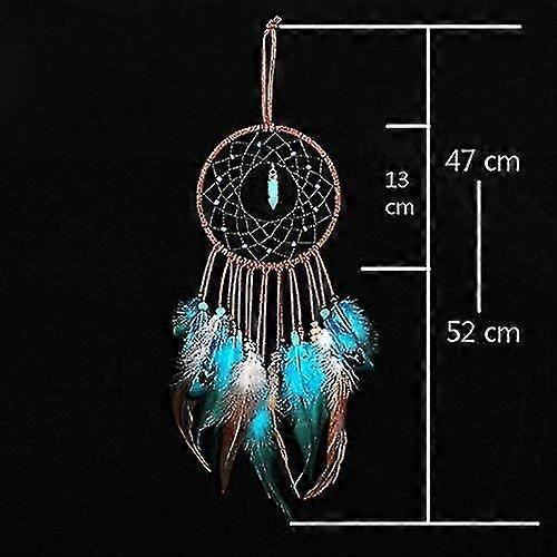 Dreamcatcher Handmade Rattan Feathers,blue