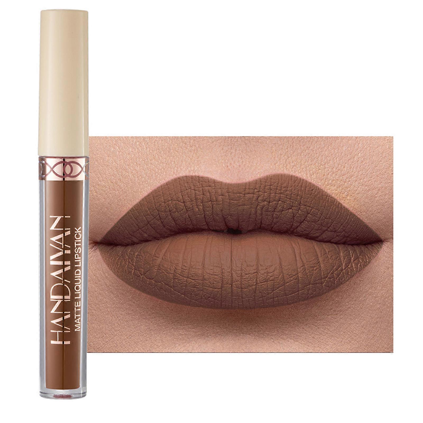 أحمر شفاه سائل غير لامع مخملي طويل الأمد عالي الصباغ مقاوم للماء