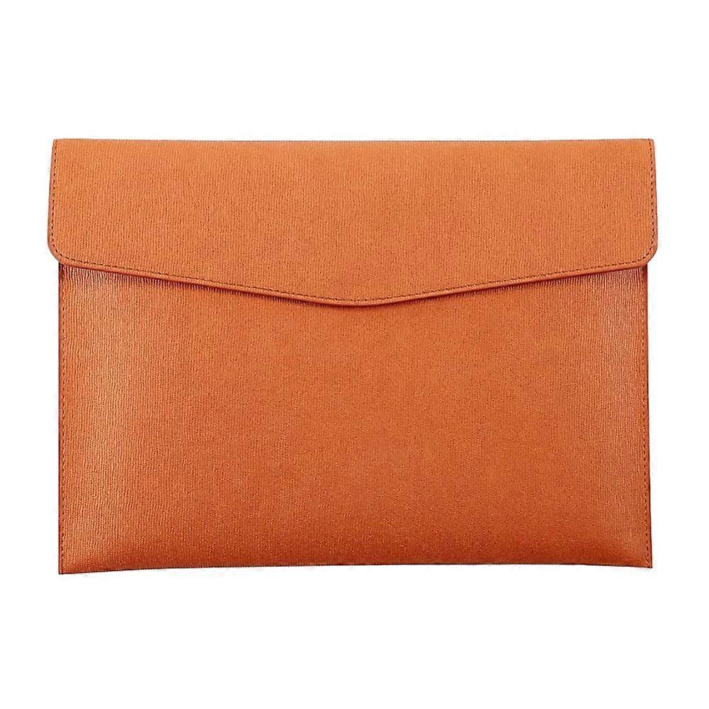 PU Leather A4 File Folder Document Holder Waterproof Portfolio Envelope Folder Case with Snap Closu