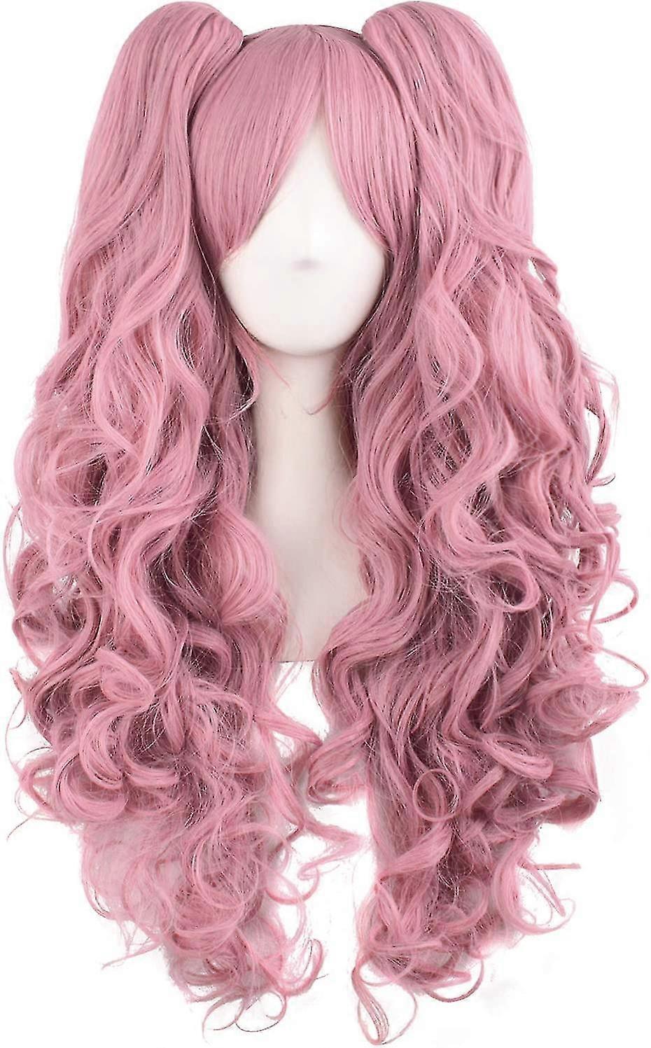 Lolita Long Curly Clip On Ponytails Cosplay Wig