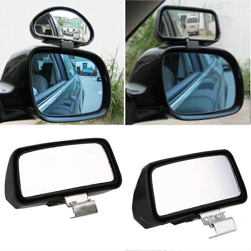 2Pcs Car Mirror 360 Degree Adjustable Wide Angle Side Rear Mirrors blind spot Snap way for parking Auxiliary rear view mirror