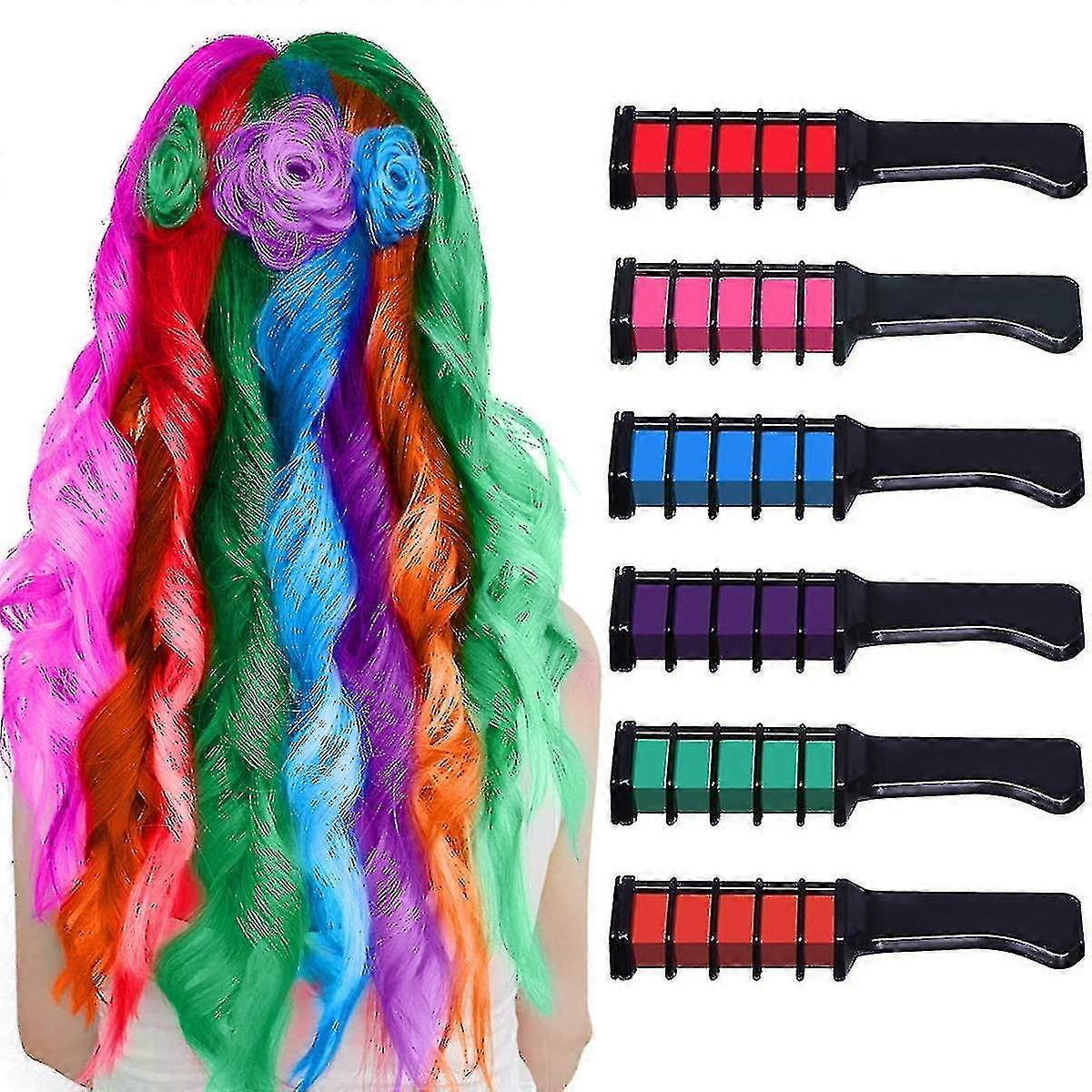 Midlertidig hårkridtkam til børn - 6 farver