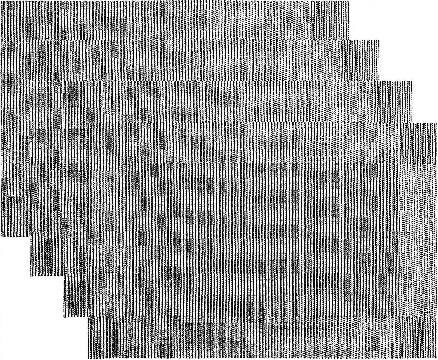 Table Mats Set Of 4 Placemats, Placemat Dining Table Washable Non-slip Heat-resistant Pvc Stylish With Single Border Decoration Rectangle 45 X 3