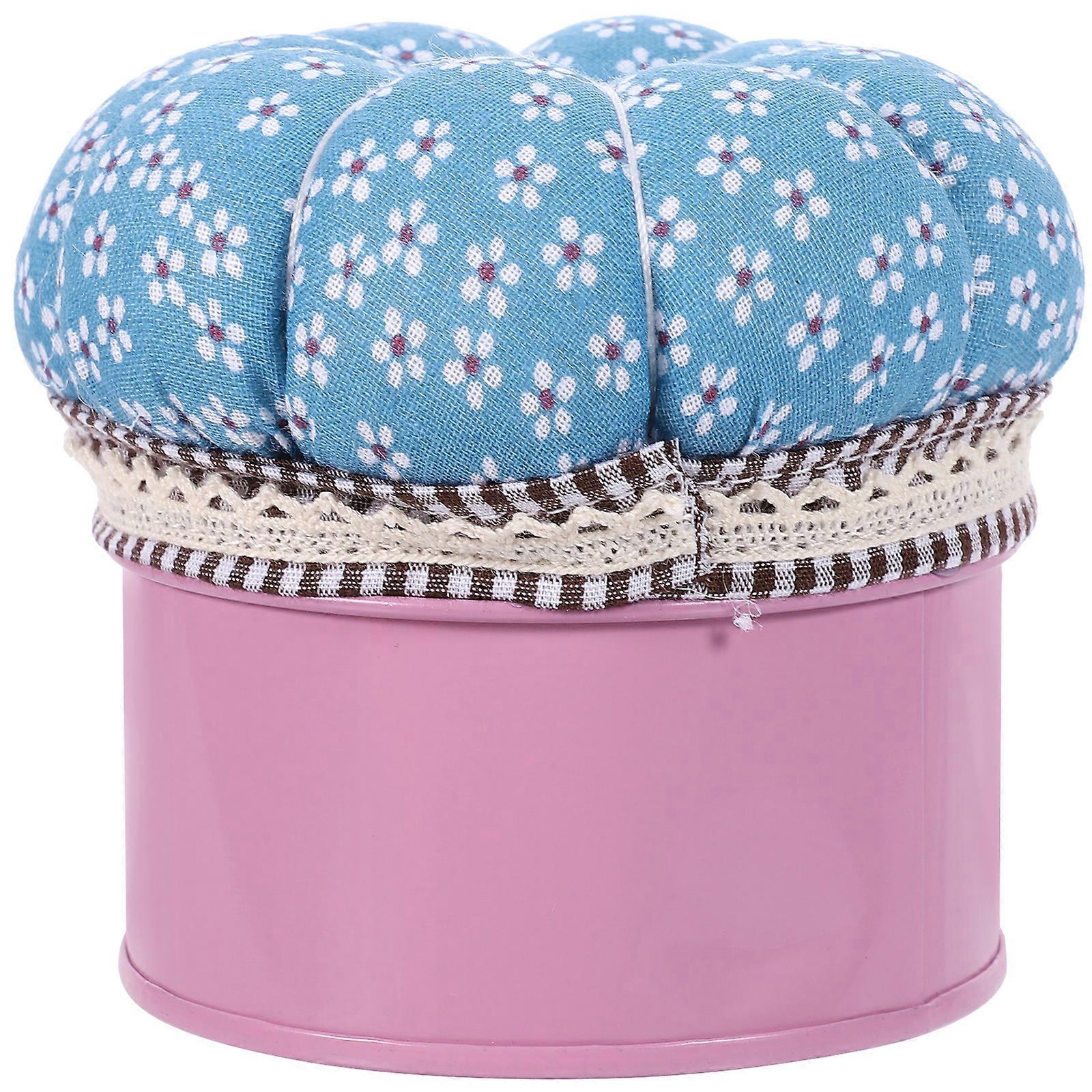 Rural Pumpkin Tinplate Storage Box Portable Needlework Can Needle Thread Storage Container (Without Needle Thread Accessory, Random Style)
