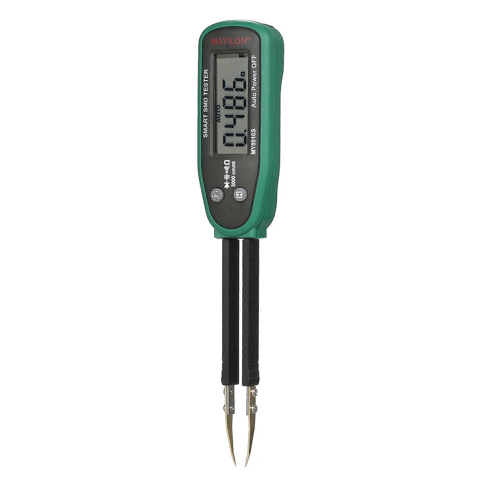 MY8910 Smart SMD Tester Testing Clips Tweezers Resistor Capacitor Pen-type 30M Resistance and 30mF Capacitance Meter 3000 Count LCD Digital Multifunct