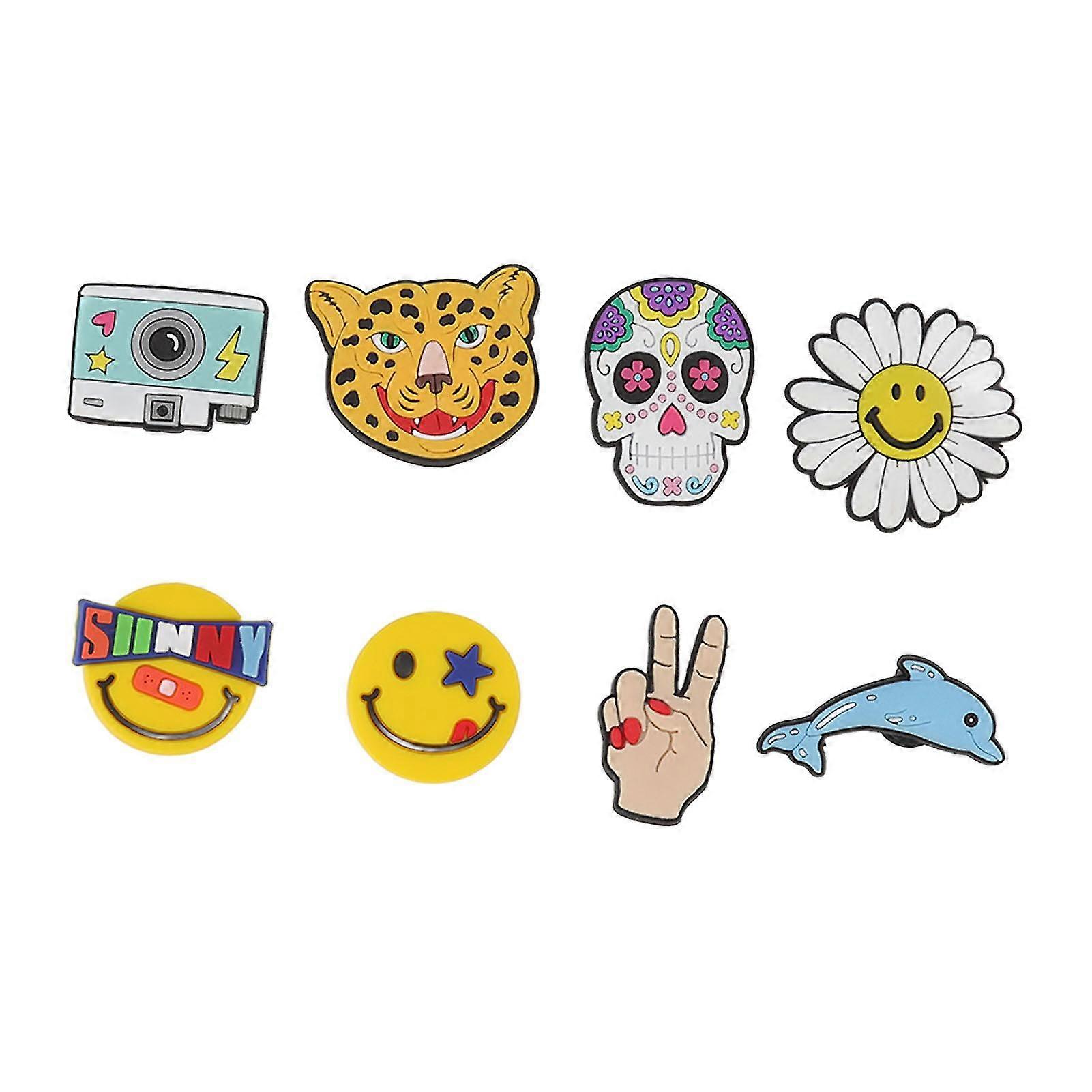 50pcs漫画パターンの靴のチャーム用-ビーチパーティーのためのPVC防水明るい色ユニークなかわいい靴の装飾