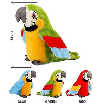 Loro Hablador De Peluche – Graba Y Repite Tu Voz, Alas Que Tiemblan, Juguete Educativo Para Niños (Rojo)
