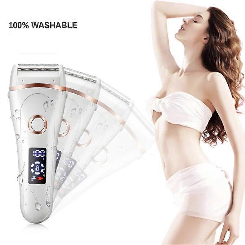 Women Electric Shaver Painless Razor Machine Lady Body Shaving Hair Removal Safe Trimmer Waterproof LCD Display Rechargeable