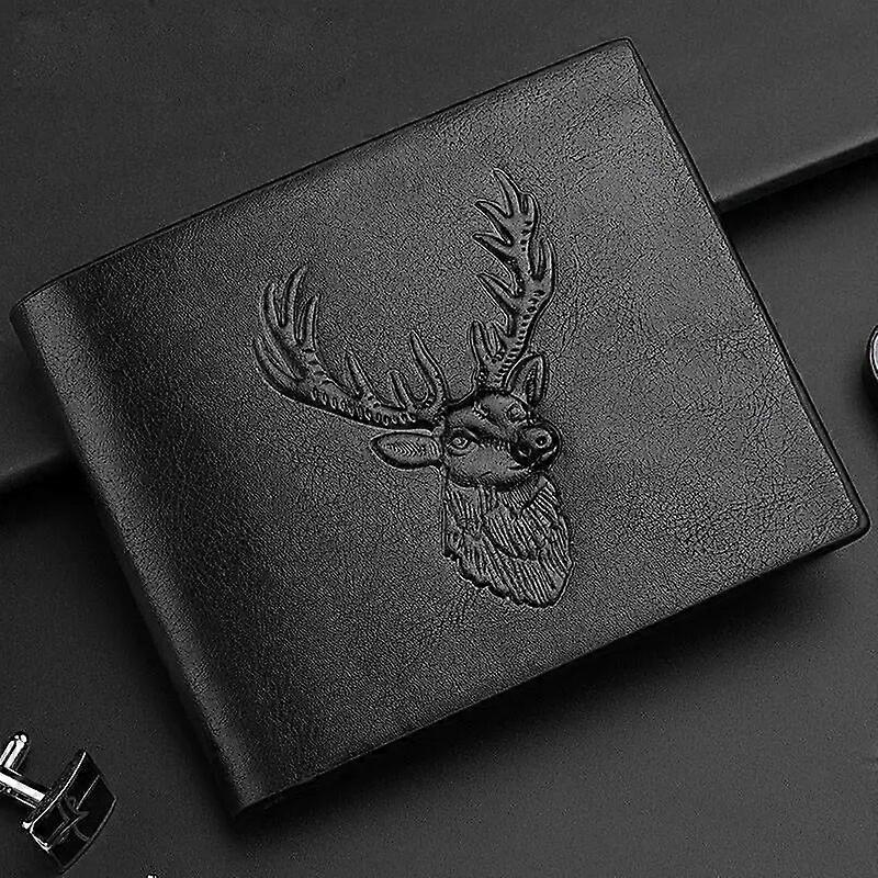 וינטאג 'גברים ארנק קצר רב כרטיס מטבע תיק ארנקים זכר באיכות גבוהה מחזיקי כרטיס אשראי צבי ראש גברים ארנק מצמד שקית כסף