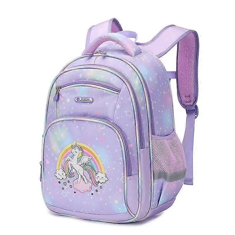 Primary School  Backpack Students Schoolbag Polyester Waterproof Cartoon Pattern Boys Large Capacity Children Backpack Backpack