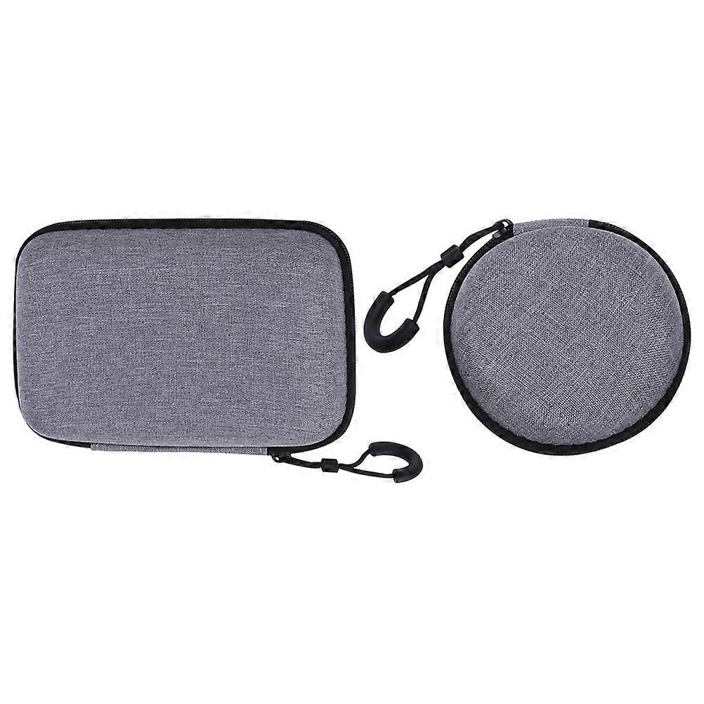 2Pcs Durable Data Cable Bags Waterproof Multipurpose Storage Bags (Grey)