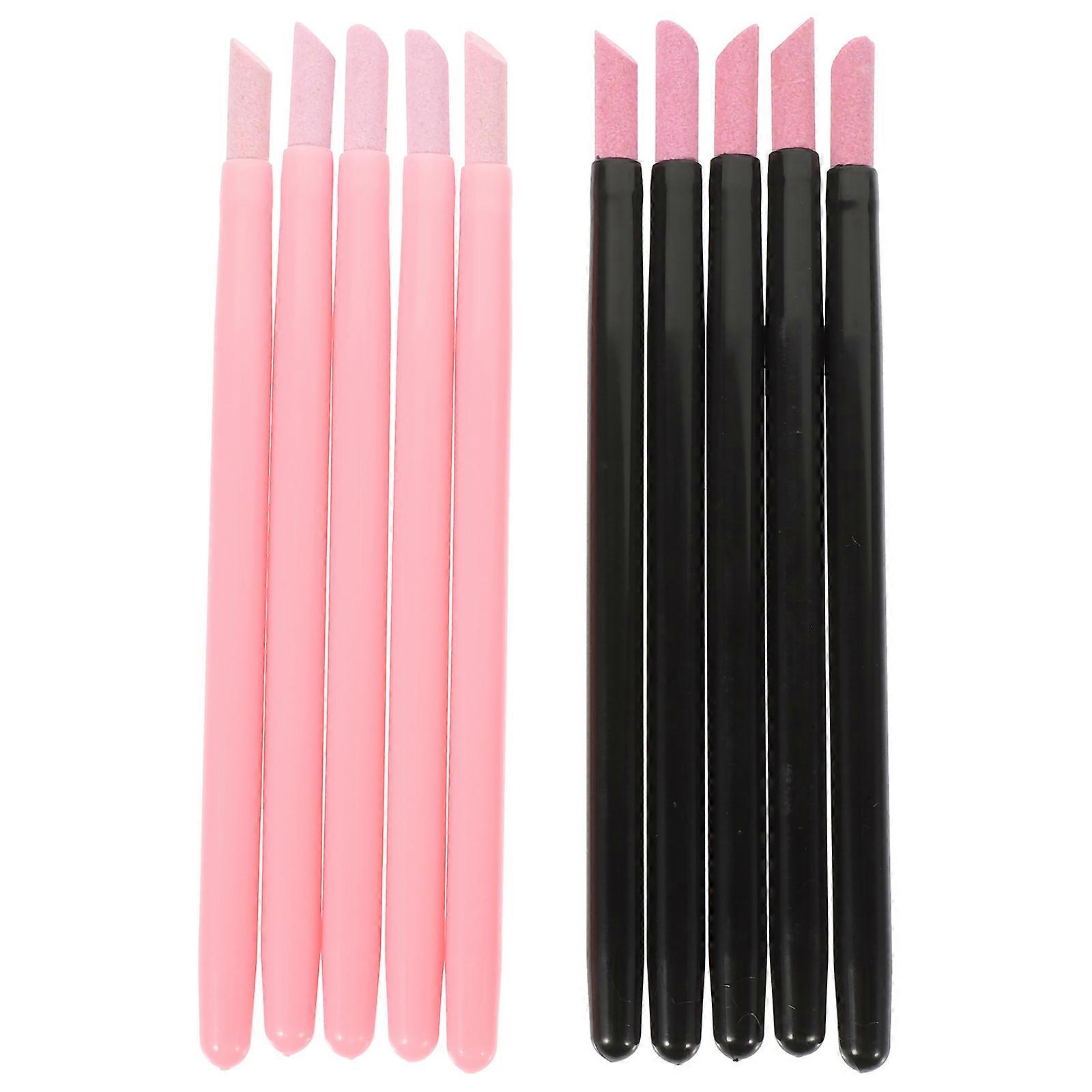 2 Sets Nail File Glass Nail Sanding Buffer Cuticle Pusher Cuticle File Stick Cuticle Remover Stick Nail Buffers Blocks