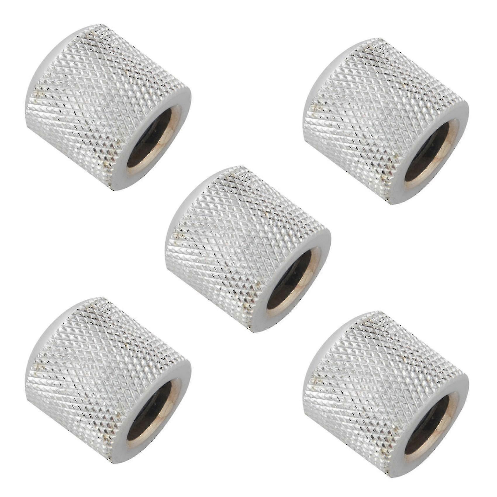 20x Guitar Dome Control Knobs Compatible With Fender Tele Replacement, Silver