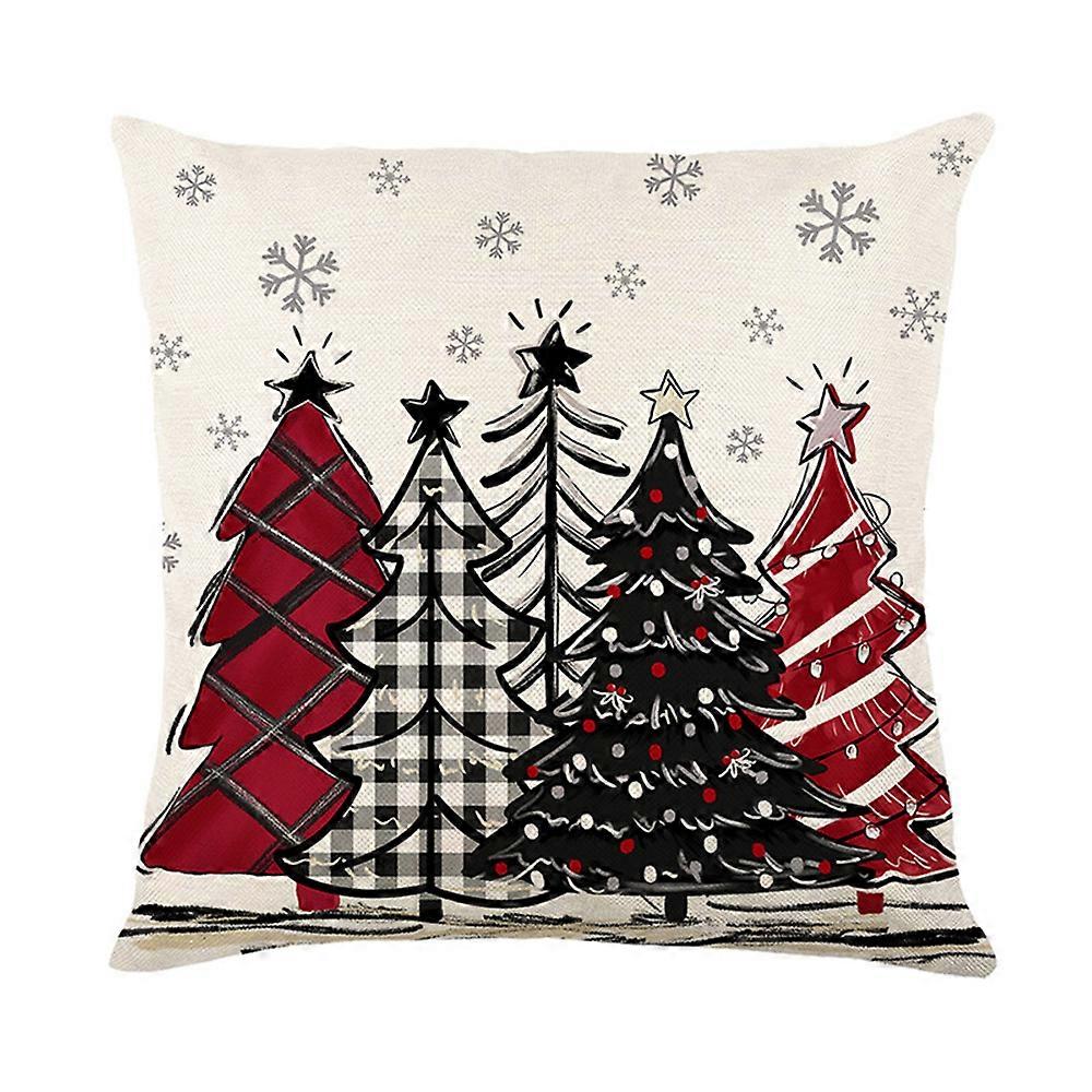Christmas Printed Square Cushion Cover Xmas Sofa Pillow Case Home Decoration