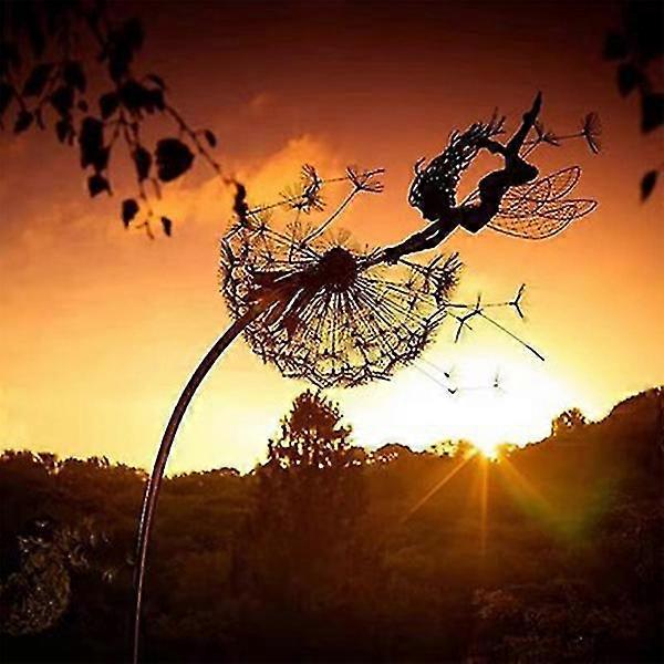 Dancing Fairy Dandelion Statue Ornament Stakes