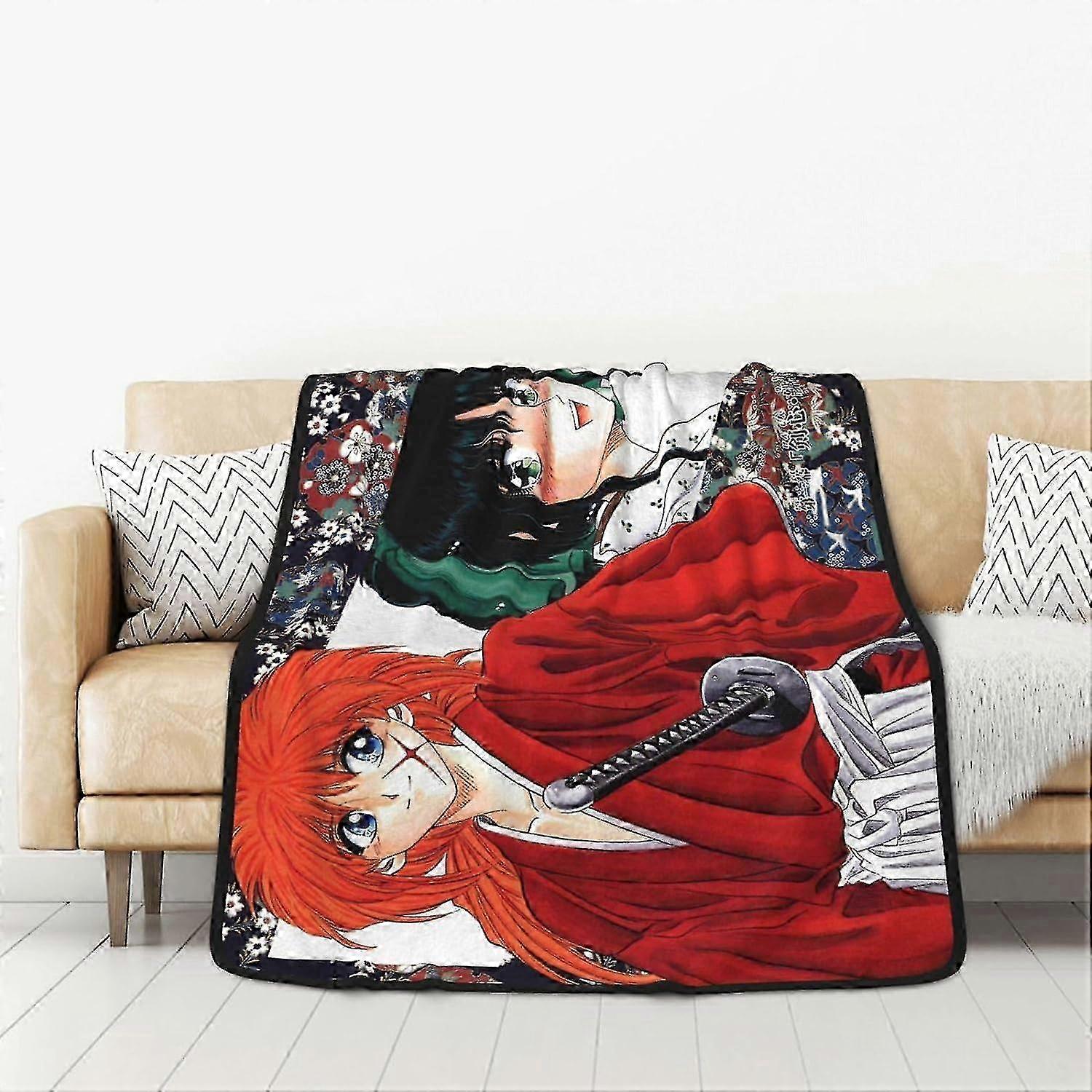 t2745 Blanket Anime Rurouni Kenshin Blanket Double  Super Soft Throws for Couch Sofa Bedding  Blanket bn2745