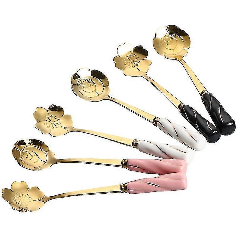 Coffee Tea Spoon Stirrer Set, Compatible With Tea Coffee Dessert Parties 6 Pack