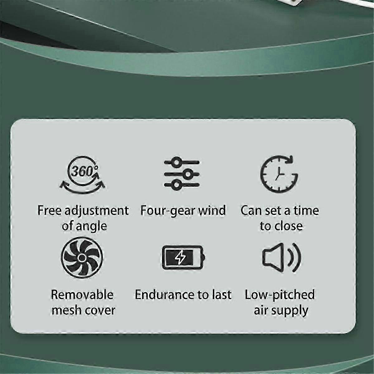 Usb Stroller Fans 3600mah Fan Clip Fan Portable With 4 Gears Quiet Clip On Mini Table Fan 720 Rotatable Battery Fan