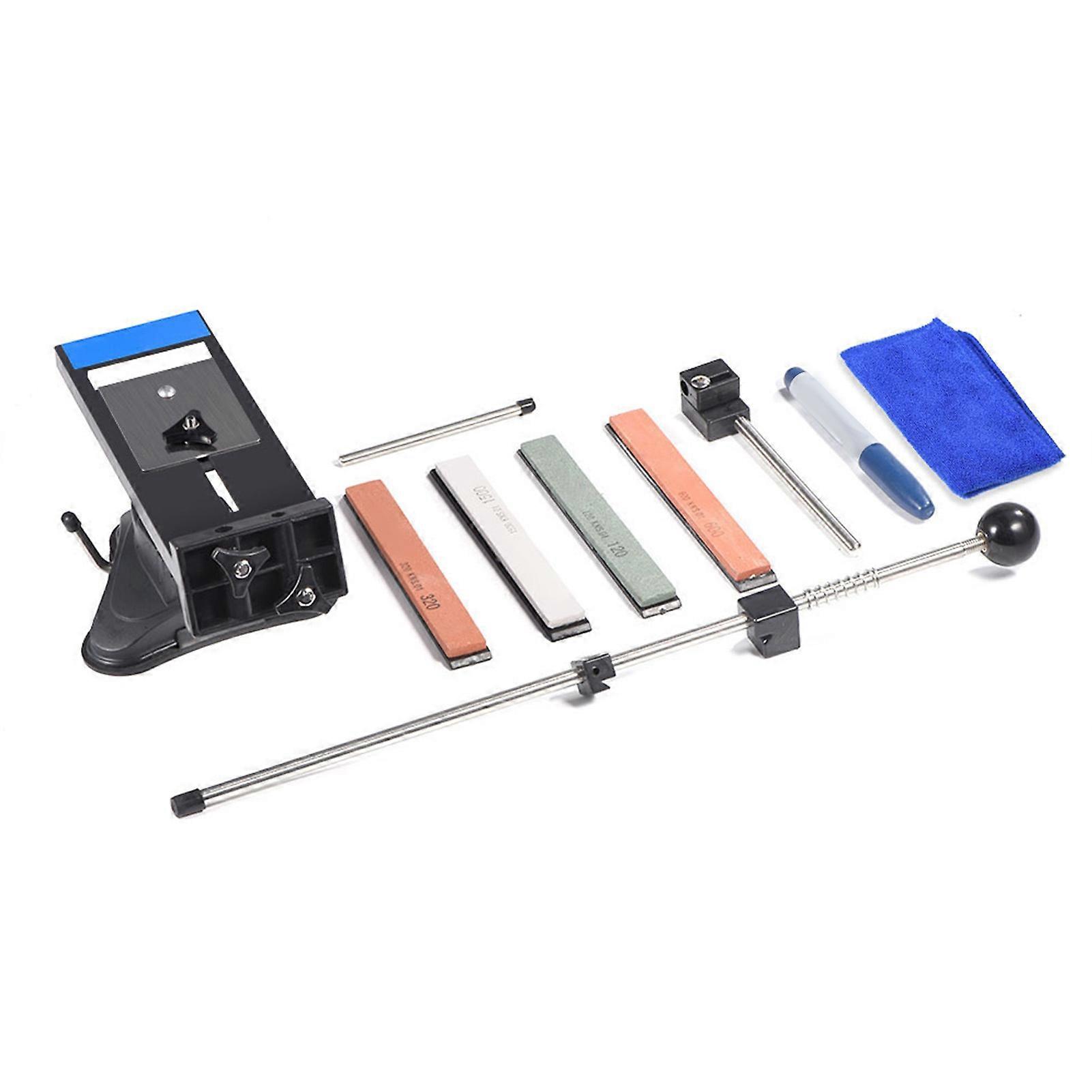 Professional Fix-Angle Knife Sharpening System with 4 Whetstones Kitchen Sharpener Tool