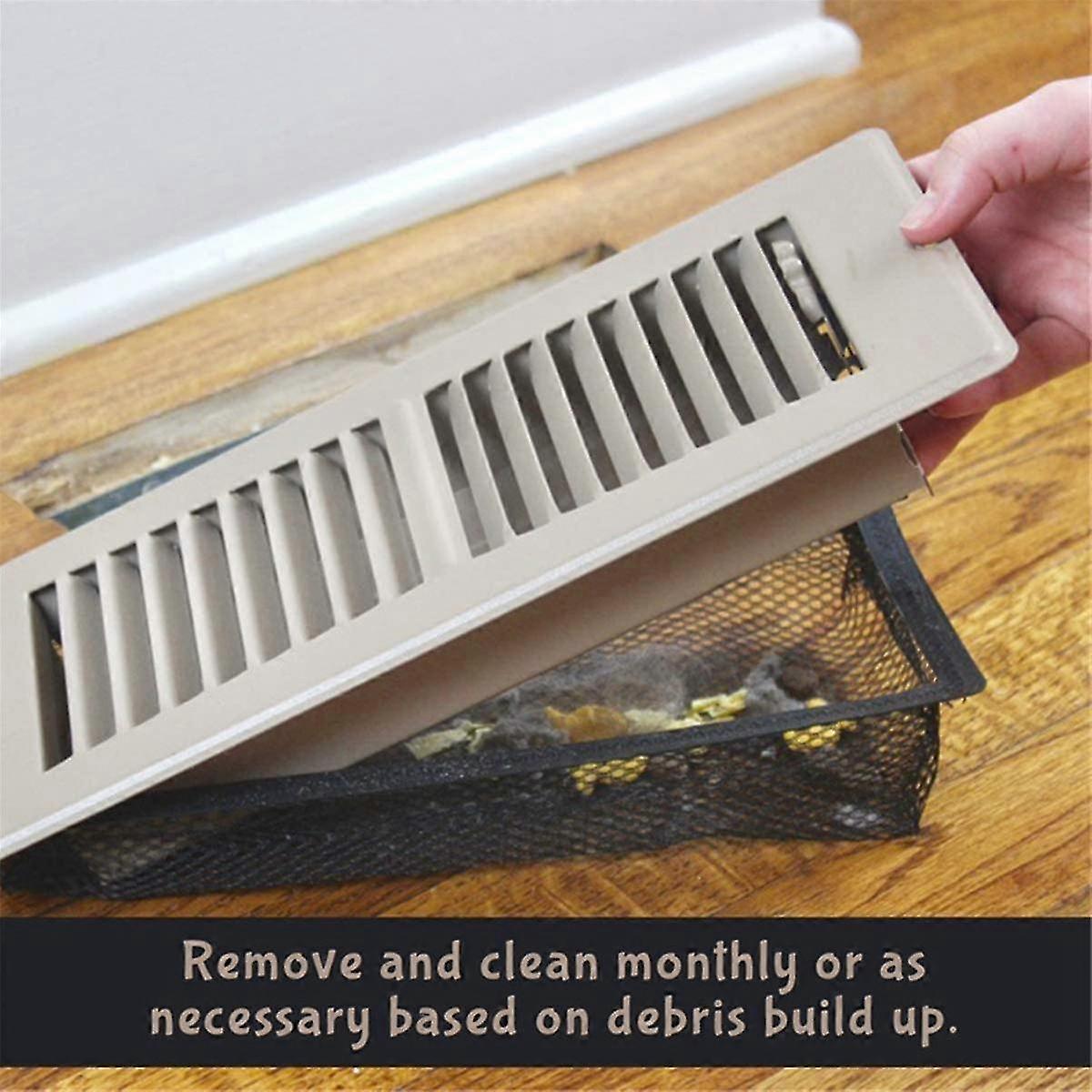 8-pack golvregisterlockfällor för hemventilation och nätskydd