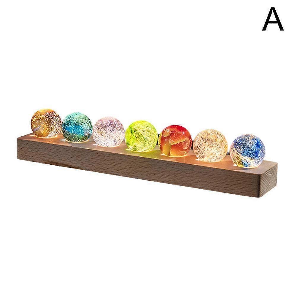 Crystal ball ornament colourful glass spheres Illuminated Desktop Decoration