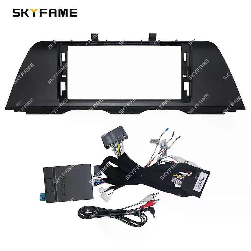 Gilt für Auto 12,3 Zoll Rahmen Blende Adapter Canbus Box Decoder Android Radio Dash Fitting Panel Kit für BMW 5er F10 F11