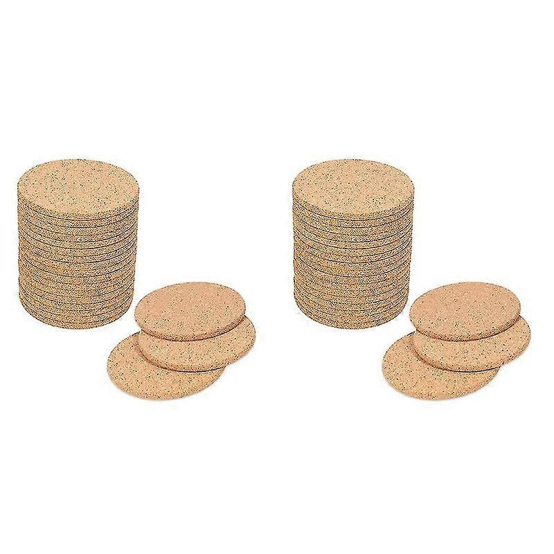 40pack Cork Coasters For Drinks,bar Coasters Absorbent Heat Resistant Reusable Saucers For Drink Wi