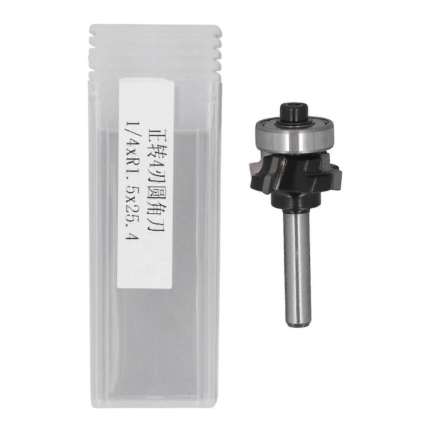 Roundover Edging Router Bit 4 Flutes Cemented Carbide Forward Edge Forming Roundover Beading Router 