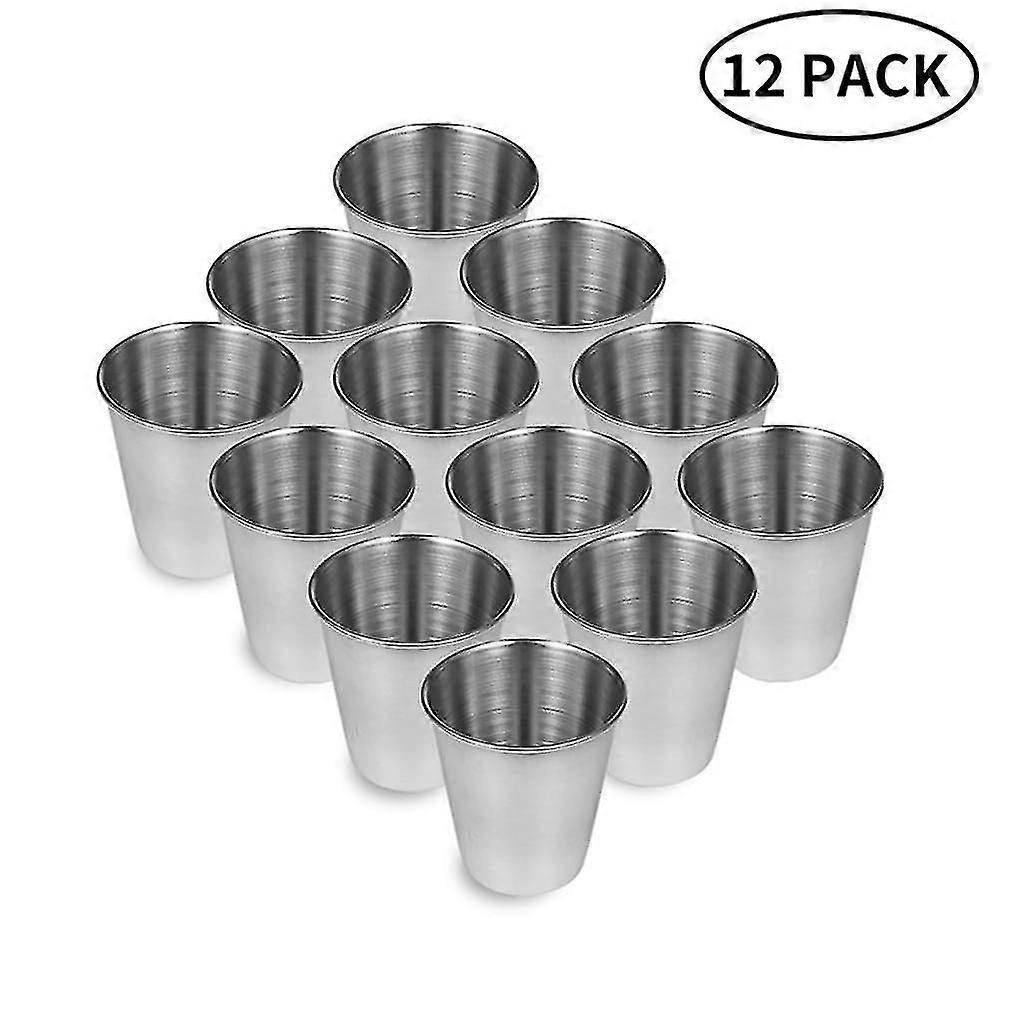 12 pcs ανοξείδωτα σφηνάκια για το ουίσκι, τεκίλα