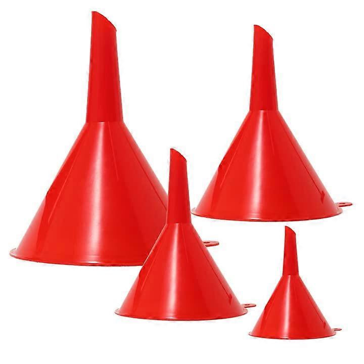 Oil Funnel Set - Durable Plastic Funnels for Easy Bottle and Container Filling - Multi-Size and Versatile Design