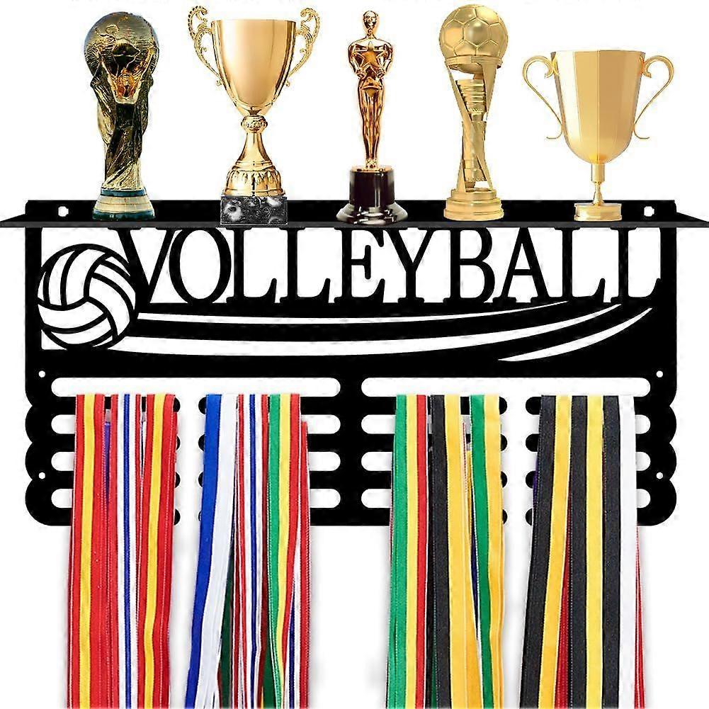 Medal Hanger Display with Trophy Shelf Metal Trophy and Medal Display Shelf Medal Hanger Holder