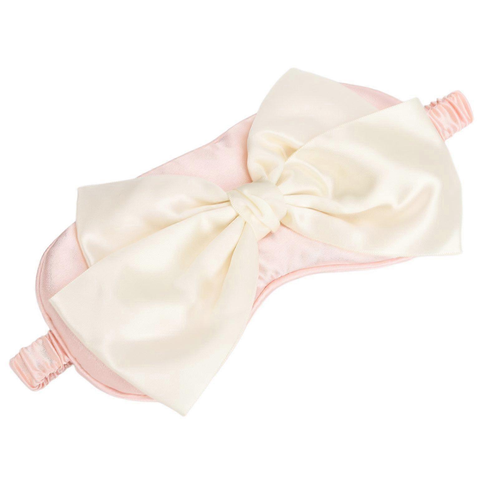 Silk Sleep Eye Cover - Comfortable Bow Design for Restful Sleep