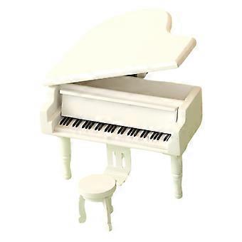 Cute Educational Dollhouse Miniature Piano Toy Pretend Play Accessories Garden Model Piano Model Role Play  Yellow