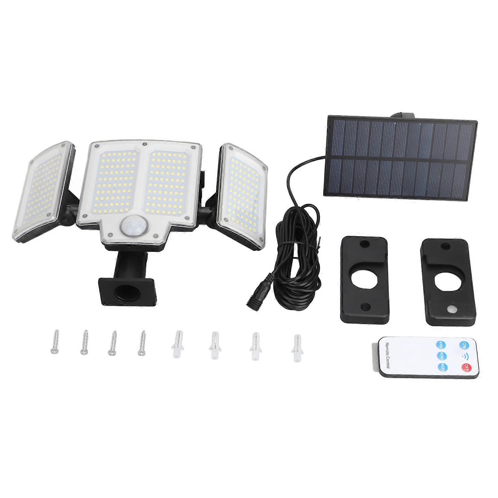 Uadme LED Solar Light, 400lm 280pcs LED 2000mAh Battery IP65 Waterproof Solar Powered Security Flood Light for Porch