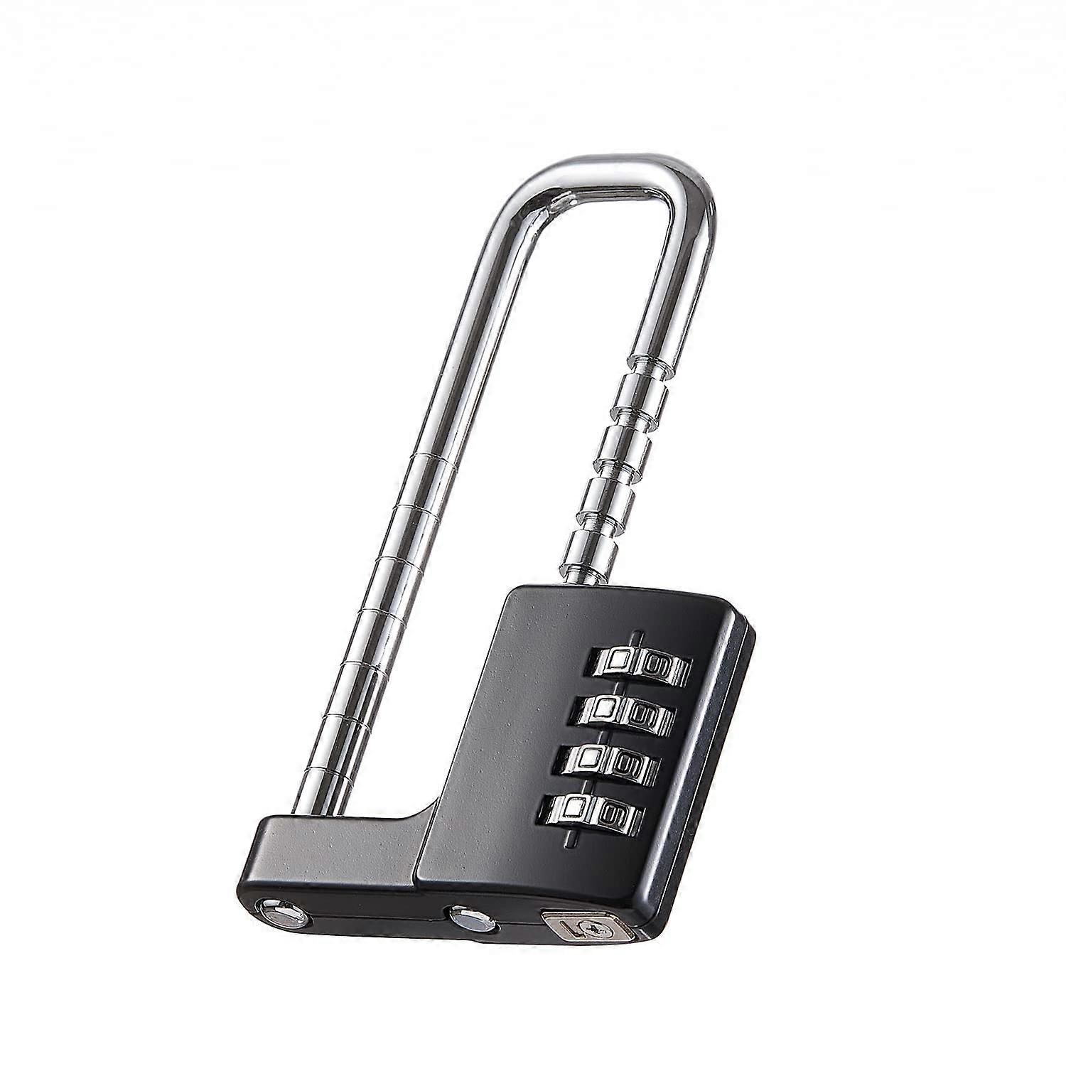 Adjustable Stainless Steel Combination Padlock for Secure Gym Lockers and Outdoor Storage, 4-Digit Lock Design