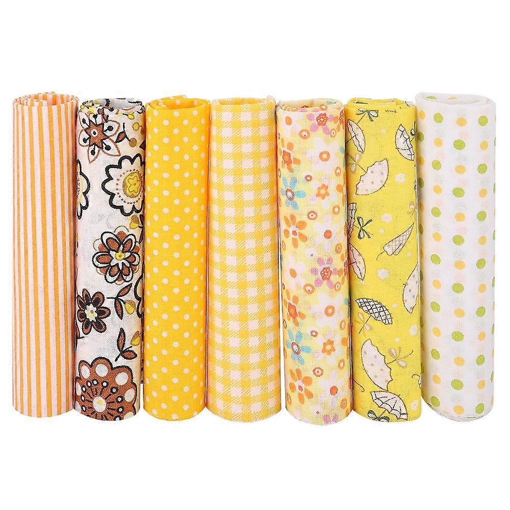 7 Pcs Cotton Batik Craft Cloth for DIY Projects