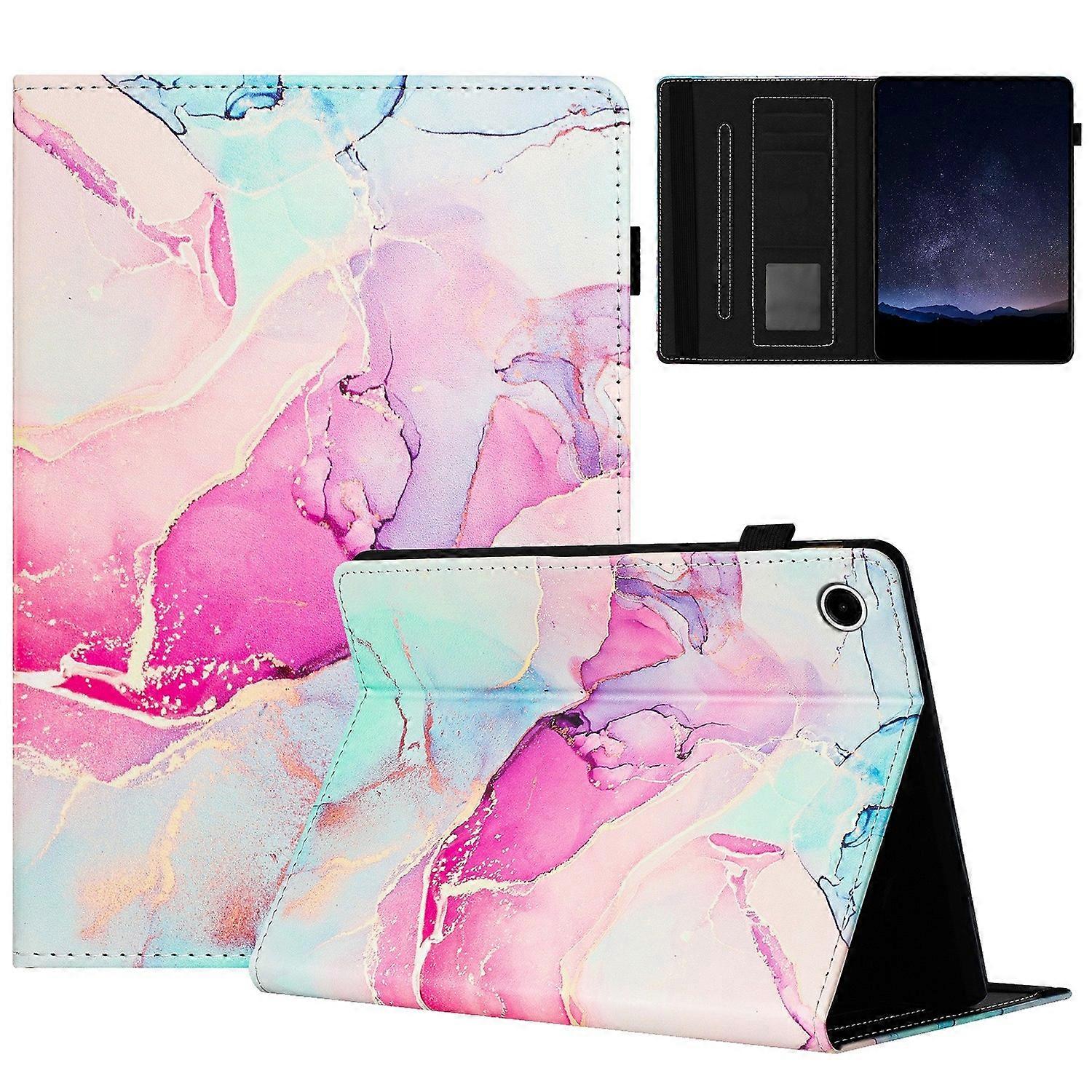 Marble Litchi Leather Tablet Case