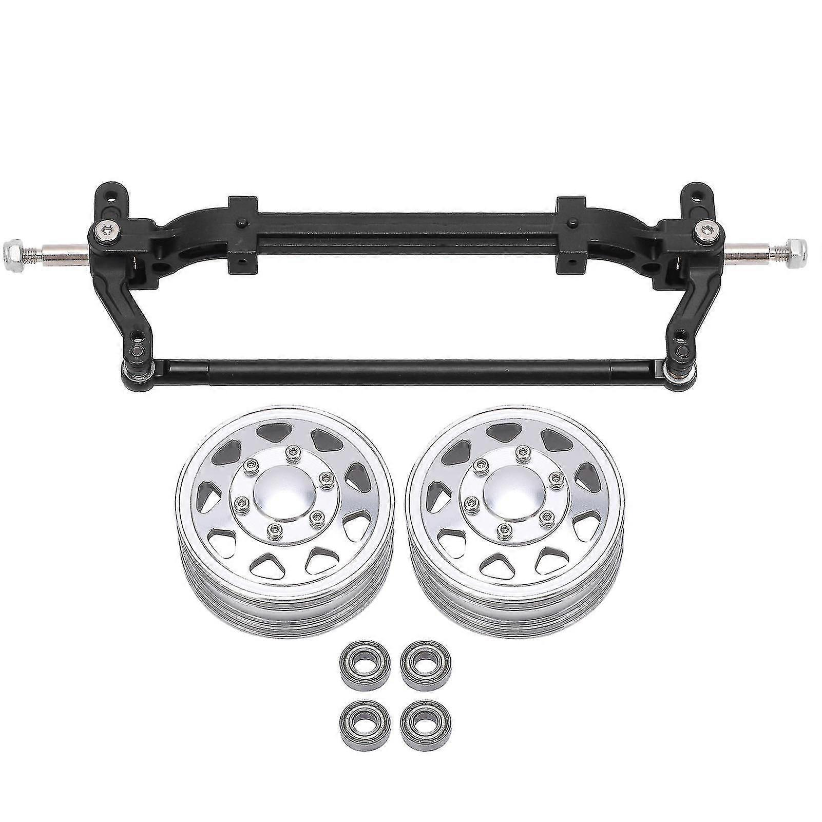 Metal Steering Front Axle And Unpowered Front Wheel Hub And Bearing For Tamiya 1:14 Tractor Model
