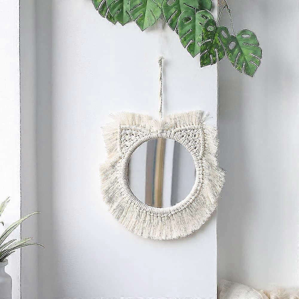 Mirror Woven Tapestry Boho Ornament
