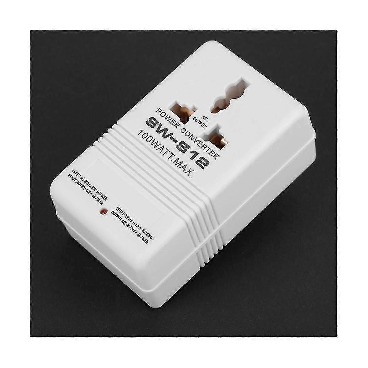 Sw-s12 100w 110v/120v To 220v/240v Step-up Down Voltage Transformer Converter Travel Dual Channel P
